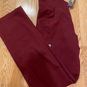 Burgundy scrub pants